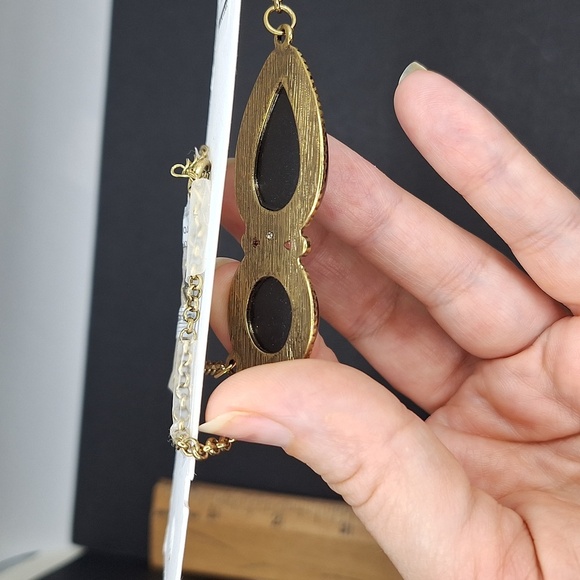 Onyx stone hand chain bracelet ring combination jewelry accessory - Picture 13 of 14